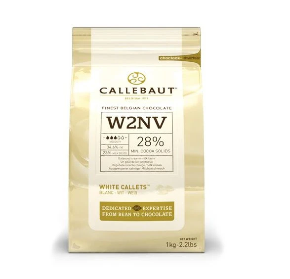 Biela belgická čokoláda 28% Callebaut 1kg