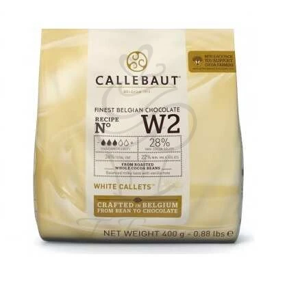 Biela belgická čokoláda 28% Callebaut 400g