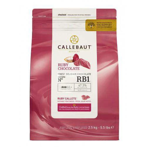 Ruby belgická čokoláda 47,3% Callebaut 2,5kg