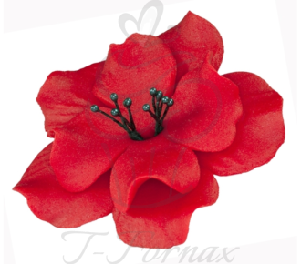 Cukrový kvet Magnólia červená 1ks