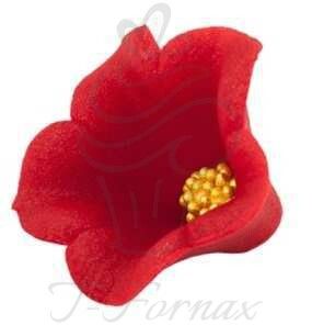 Cukrový kvet Zvonček veľký červený 1ks