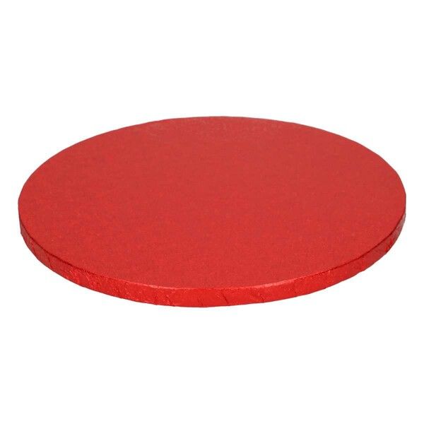 FC Červená tortová podložka kruh hrubá 30,5cm