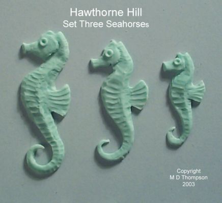 HH Silikónová forma Morský koník set 3 (Seahorses)