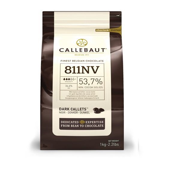 Horká belgická čokoláda 54% Callebaut 2,5kg