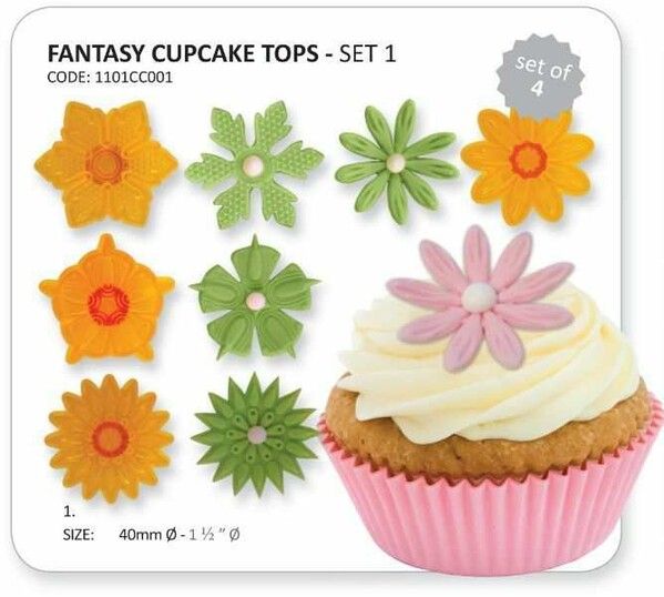 JEM Vykrajovačka Fantasy kvety set1, (Fantasy cupcake tops Set 1)!