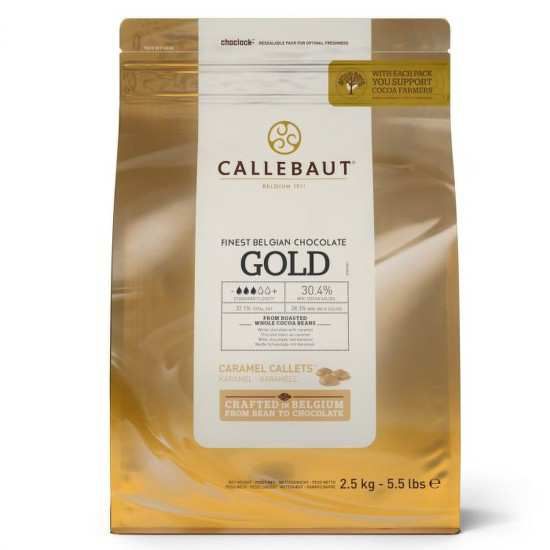 Karamel belgická čokoláda 30,4% Callebaut Gold 1kg