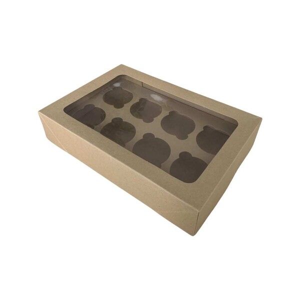 Papierová krabička na 8ks muffinov hnedá