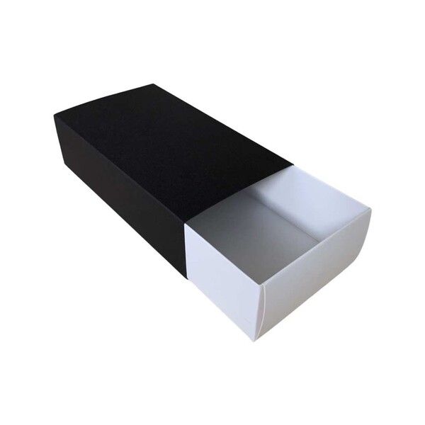 Krabička na makrónky čierna 16x9x4,5cm
