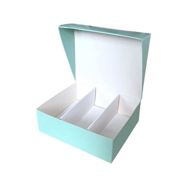 Krabička na makrónky pastel mint 14x11,5x4,5cm