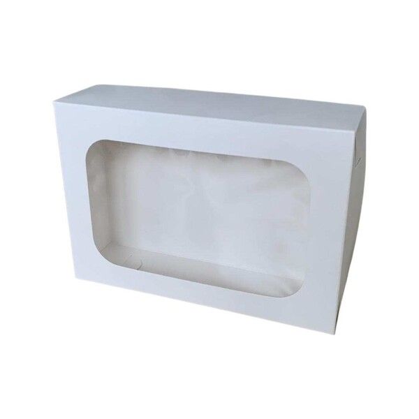 Krabička s okienkom biela 20x14x5,5cm 1ks