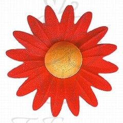 Oblátkový kvet Margarétka červená 1ks