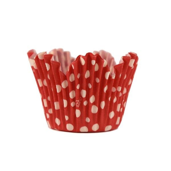 Papierový košík Kvet červený s bodkami 45x49 250ks