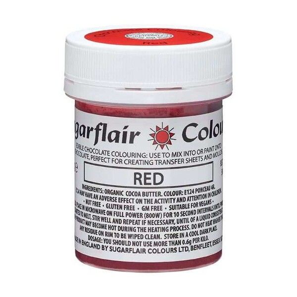 SGF Farba na čokoládu červená Red