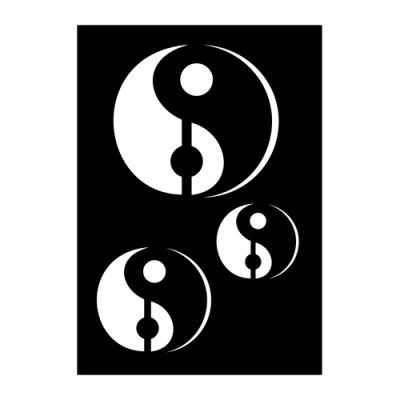 Stencil samolepiaci Yin and Yang