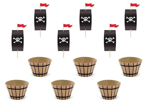 Muffin košíky so zápichmi Piráti