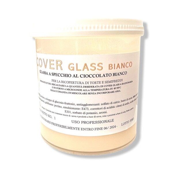 Zrkadlová glazúra biela Coverglass Bianco 1kg
